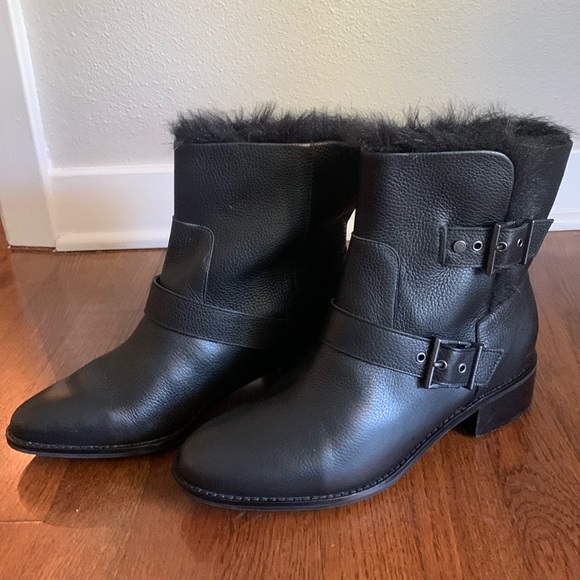 New Cole Haan Newburg Neela Faux Fur Boots - Picture 4 of 9